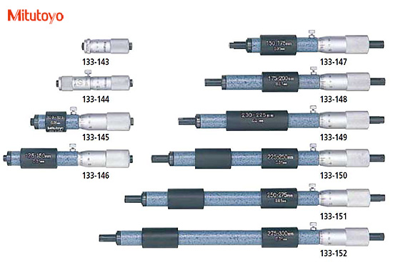 B0408-001-三丰-133系列接杆式内径千分尺  单杆型